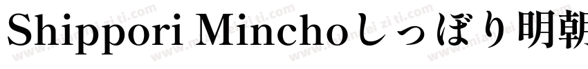 Shippori Minchoしっぼり明朝字体转换